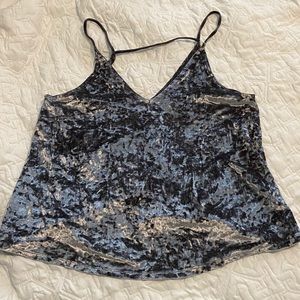 American Eagle Gray Velour Swing Tank Top Sz M